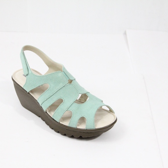 Skechers Gladiator Sandals New 9 wide Women Platform Shoes Wedge Heel - Picture 2 of 10